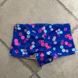 NEW Lands' End Blue Girls Boyshort Swim Bottoms, size XL (14/16)